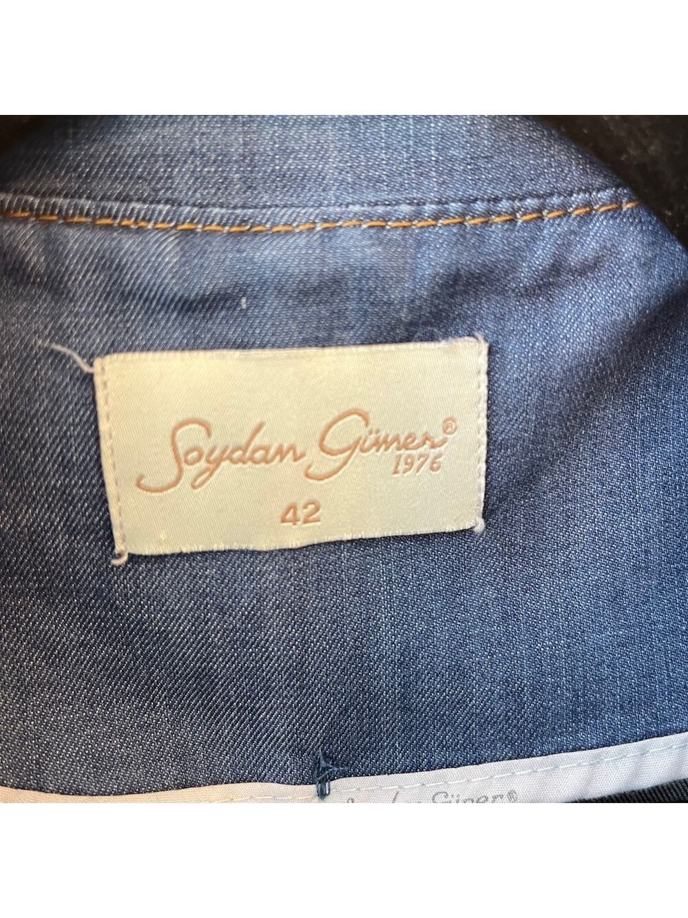 Vintage 1970s Denim Maxi Shirt Dress Western Rodeo Ankle Length Sheath ~Size M/L - Picture 11 of 16